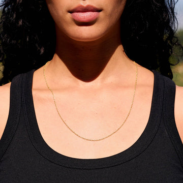 Collar de cadena de eslabones en oro amarillo