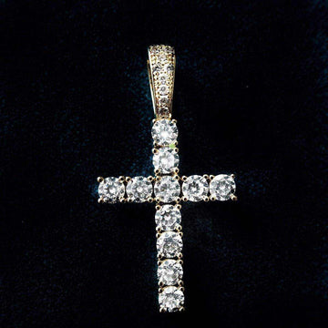 10k Solid Gold Diamond Cross - The GLD Shop