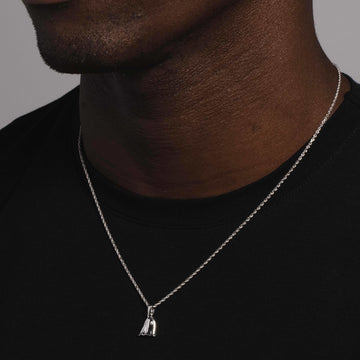 10k Solid Gold Micro Ghost Pendant in White Gold - The GLD Shop