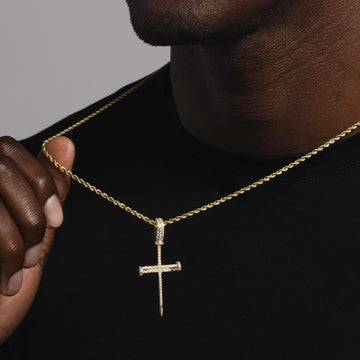 10k Solid Gold Nail Cross - The GLD Shop