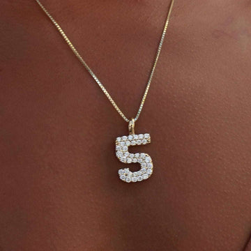 10k Solid Gold Number Pendants - The GLD Shop