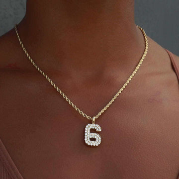 10k Solid Gold Number Pendants - The GLD Shop