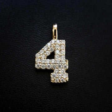 10k Solid Gold Number Pendants in Yellow Gold - The GLD Shop