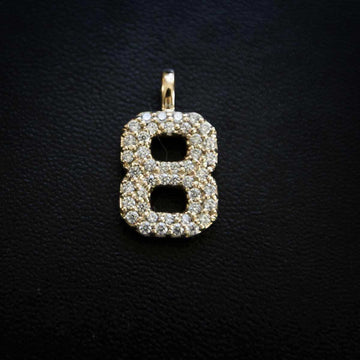 10k Solid Gold Number Pendants in Yellow Gold - The GLD Shop
