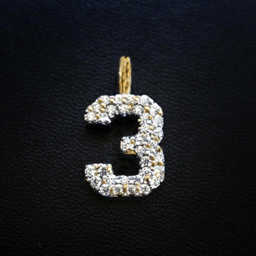 10k Solid Gold Number Pendants in Yellow Gold - The GLD Shop
