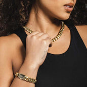 GLD Signature Cuban Necklace + Bracelet Bundle- 12mm