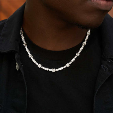 Gem Stationed Tennis Chain