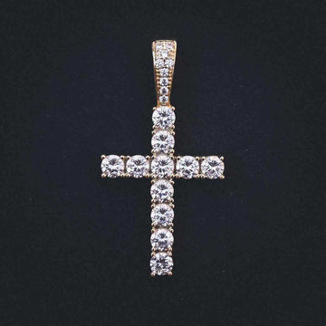 18k Vermeil Diamond Cross - The GLD Shop