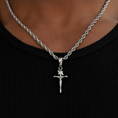 Crucifix Cross Pendant in Black