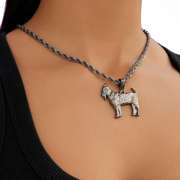 Simple Goat Pendant in Black
