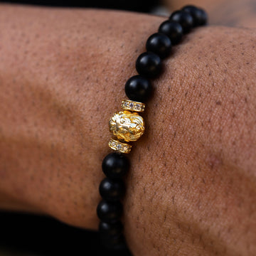 Pulsera de cuentas de león