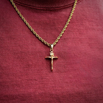 Colgante con Crucifijo de Oro Amarillo