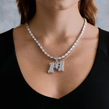 "1of1" Pendant in White Gold
