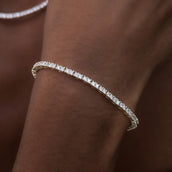 Pulsera de tenis de diamantes en oro amarillo - 2mm