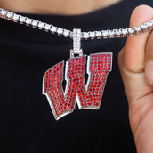 Colgante oficial con el logotipo de los Wisconsin Badgers de la NCAA