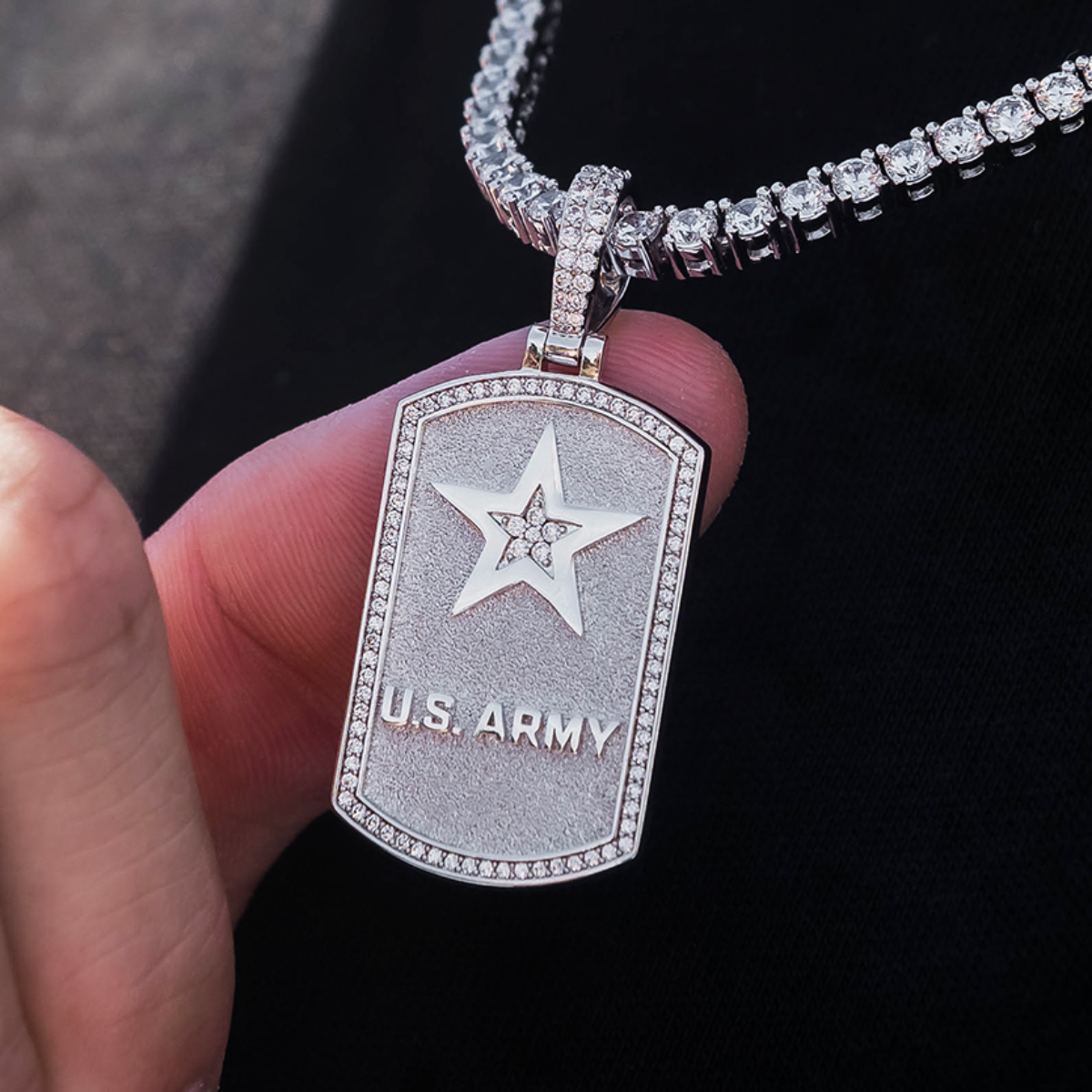 U.S. Army Dog Tag Pendant- The GLD Shop U.S. Army Dog Tag Pendant- The GLD Shop