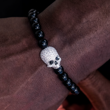 Pulsera de cuentas de calavera