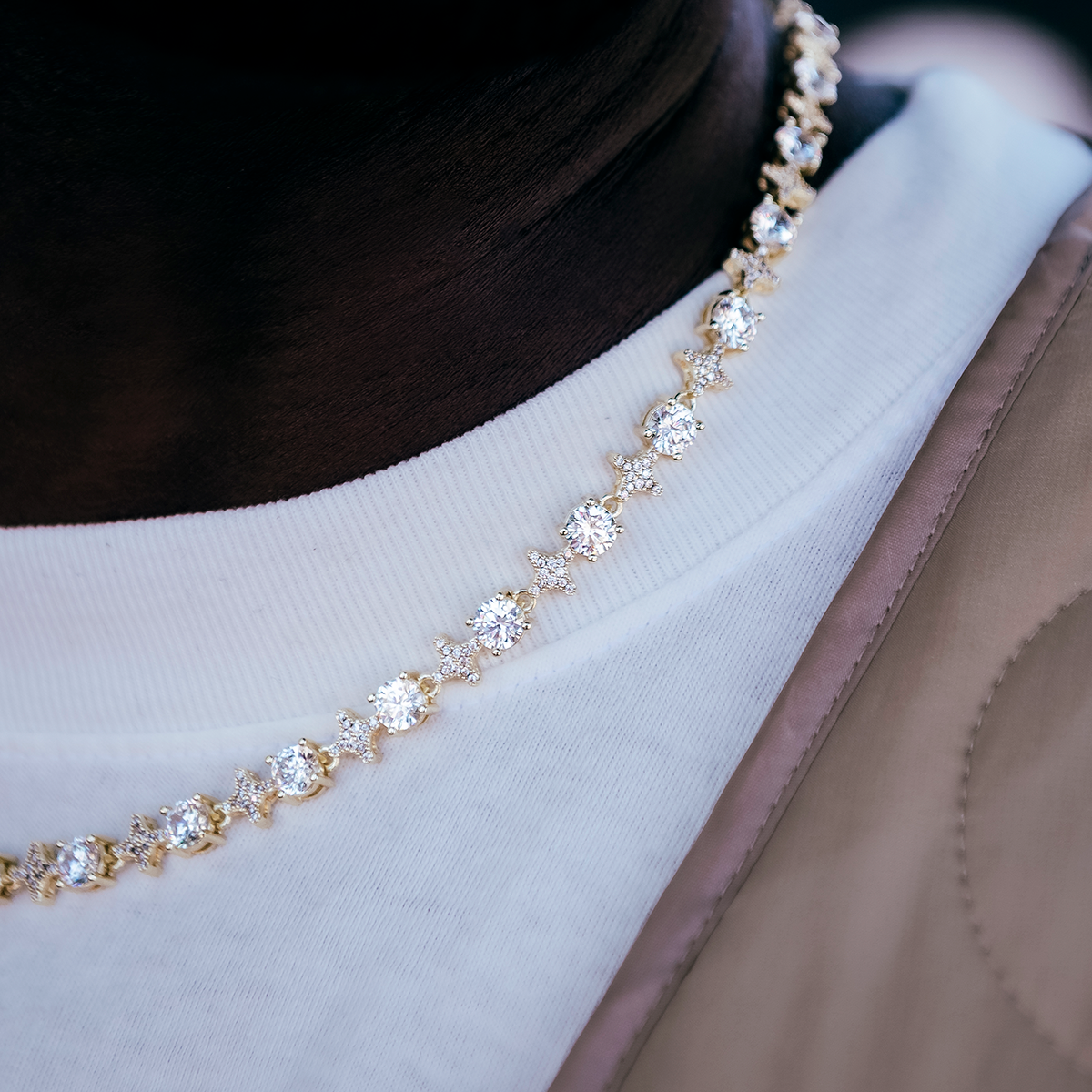 Glitter \"Luxury Tennis Chain【GOLD】\" 14K Solid Gold & Diamonds Tennis Chain 10-29.00 ctw – NYC Luxury