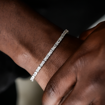 Pulsera de tenis con diamantes de corte ovalado y mixto - 3 mm