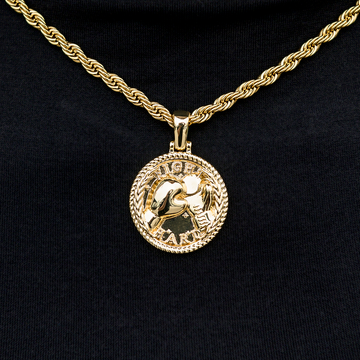 Colgante Moneda Lucha Fuerte