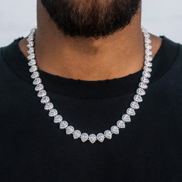 Cadena de tenis con forma de lágrima