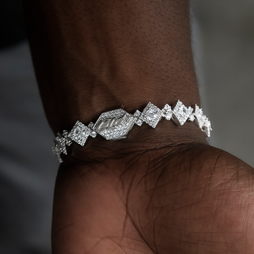 Pulsera de eslabones Cloister en oro blanco