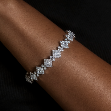 Pulsera de eslabones Cloister en oro blanco