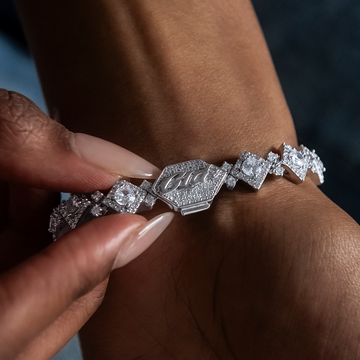 Pulsera de eslabones Cloister en oro blanco