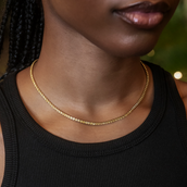 Conjunto de collar y pulsera de micro tenis Canary en oro amarillo