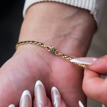 Pulsera de cadena Palm en oro amarillo - 4mm