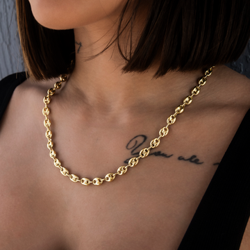 Valentina Necklace in Yellow Gold- 7mm