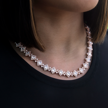 Collar Eslabones Claustro en Oro Rosa - 10mm
