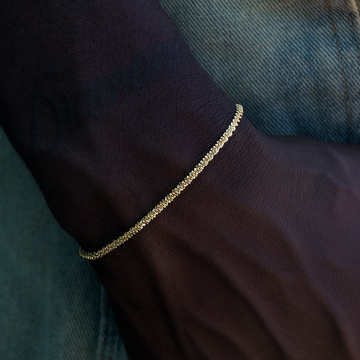 Popcorn Bracelet in Yellow Gold- 2mm