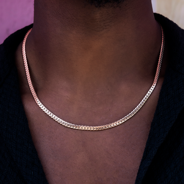 Cadena Cuban™ de South Beach en oro rosa - 5 mm