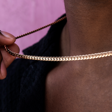 Cadena Cuban™ de South Beach en oro rosa - 5 mm