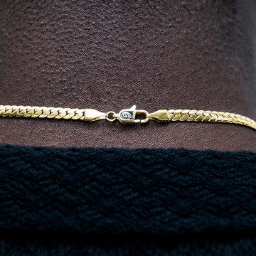 Cadena cubana™ South Beach en oro amarillo de 5 mm