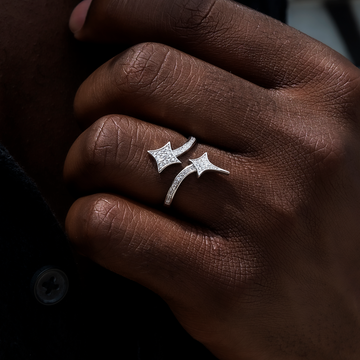 Anillo GLD Signature Star de Vermeil de Oro Blanco