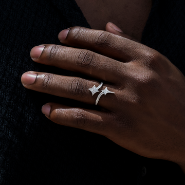 Anillo GLD Signature Star de Vermeil de Oro Blanco