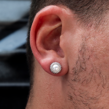 Pendientes de perlas con halo