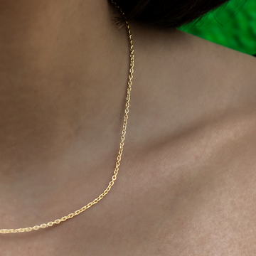 Collar de cadena de eslabones en oro amarillo