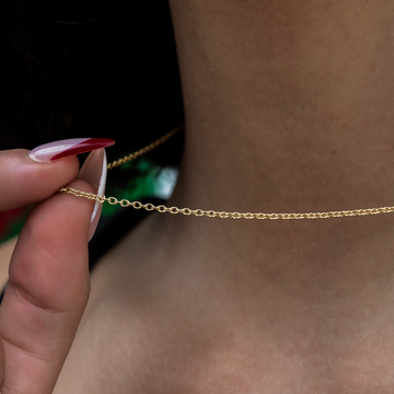 Collar de cadena de eslabones en oro amarillo