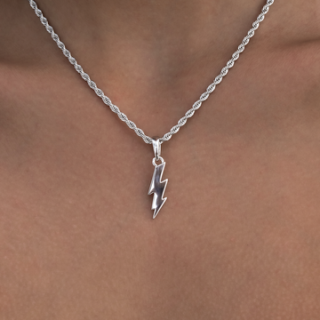 Colgante Micro Rayo en Oro Blanco