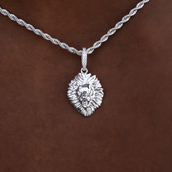 Colgante Mini León en Oro Blanco