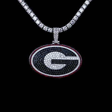 Colgante grande con el logotipo oficial de los Georgia Bulldogs de la NCAA