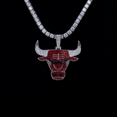 Colgante grande con el logo oficial de los Chicago Bulls de la NBA