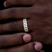 Baguette Bezel Ring in Yellow Gold Vermeil