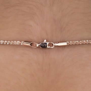 Cadena Popcorn en oro rosa- 2mm