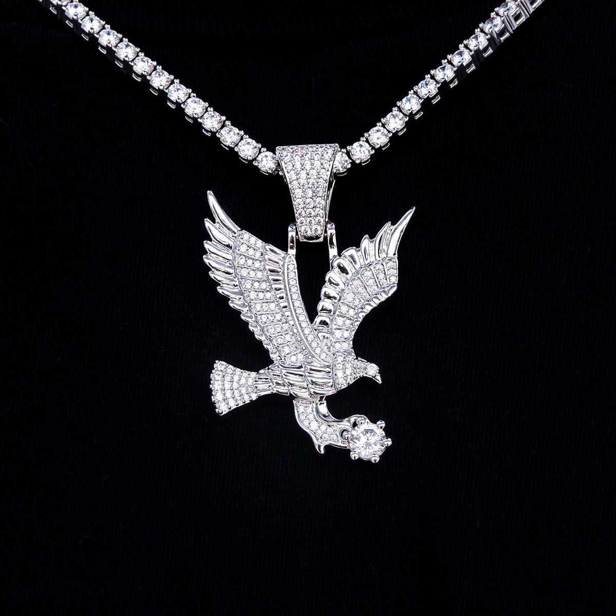 GLD Eagle Pendant in White Gold The GLD Shop