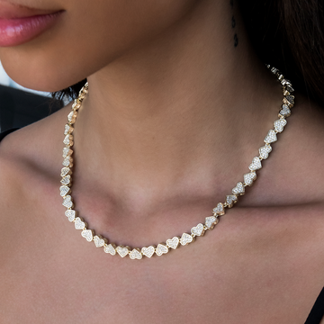 Collar Corazón Eternidad en Oro Amarillo