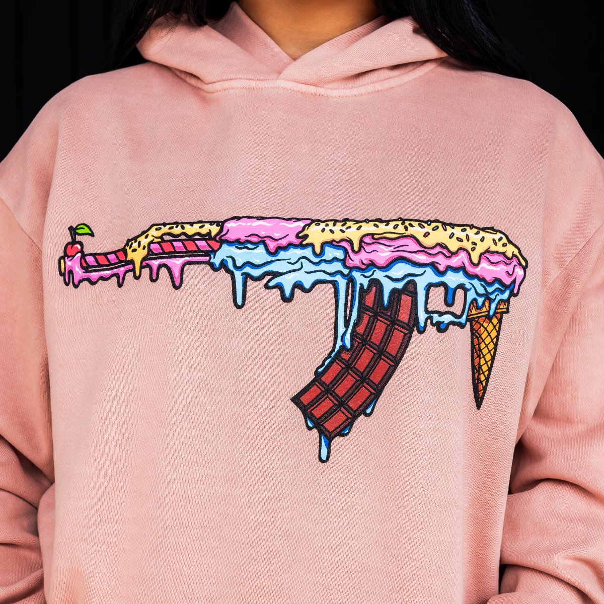 Ice Cream Gun Hoodie in Pink The GLD Shop